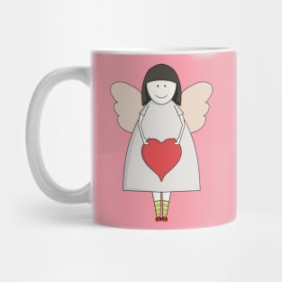 Little angel holding a heart Mug